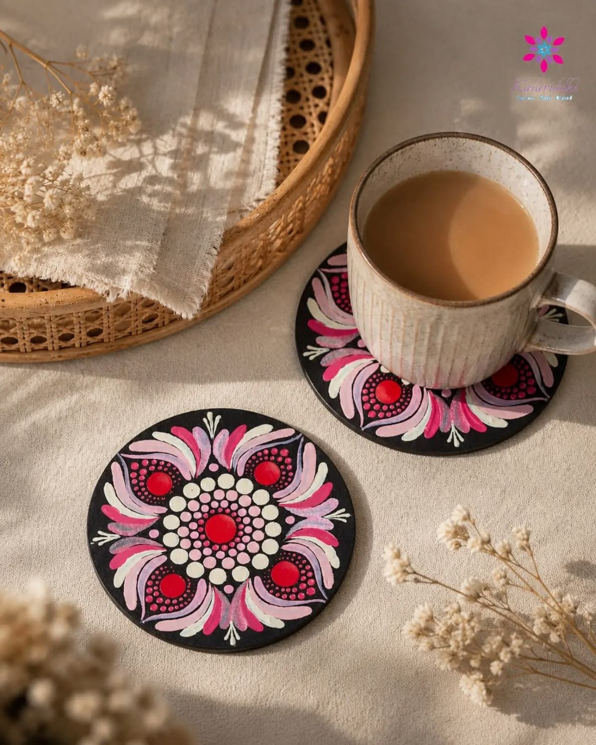 Mandala tea coaster (set of 2)
