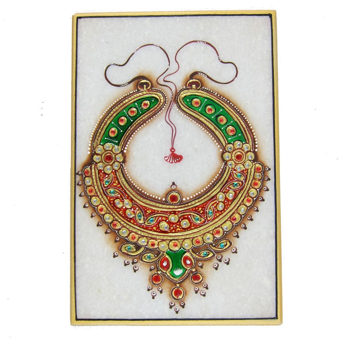 Rajasthani necklace on marble