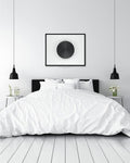 Black and white circular abstract