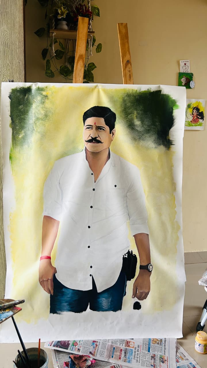 Acrylic portrait on canvas