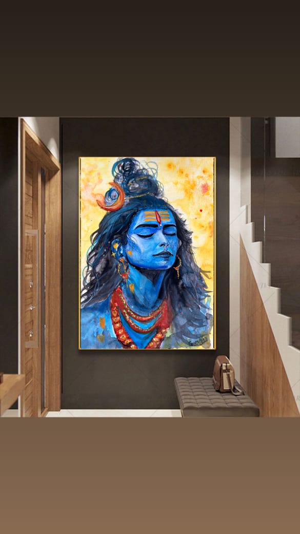 Shiva abstract painting