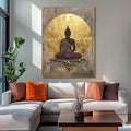 Abstract gold leaf buddha