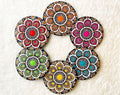 Mandala tea coaster multi-color